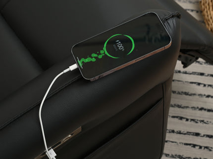 270° Power Swivel Rocker Glider Recliner Chair With USB Ports