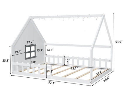 House Bed With Window And Fence