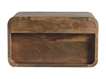 Curved Upper Slot Floating Nightstand