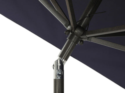 Rectangular Patio Umbrella With Crank Tilt, Polyester UV-Resistant Canopy