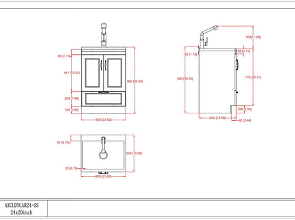 Cardinal - Laundry Cabinet With Faucet And Sink - White - Wood