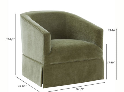 Elm - Skirted Swivel Chair