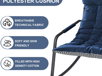 Rocking Chair With Storage, Cushions & Armrests