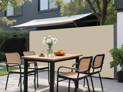 Retractable Side Awning, Waterproof And UV Resistant, Privacy Screen For Patio