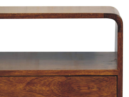 Curved Charm Console - Brown