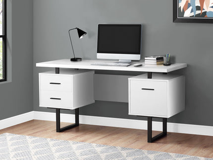 Computer Desk For Home Office, Laptop, Left, Right Set - Up, Storage Drawers, Contemporary & Modern