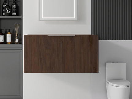 Floating Bathroom Vanity Cabinet With Soft Close Double Doors, Spacious Interior Storage, Wall Mounted, Cabinet Only