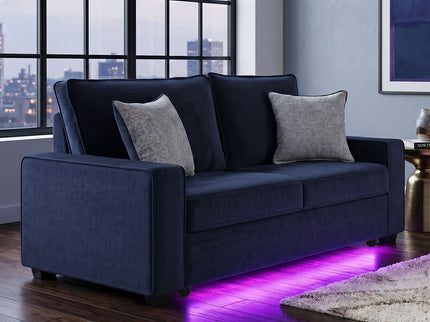 Rita - Loveseat, LED Base Lighting, Cushions And 2 Accent Pillows