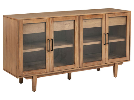 4 Door Sideboard With Dual Drawers - Natural