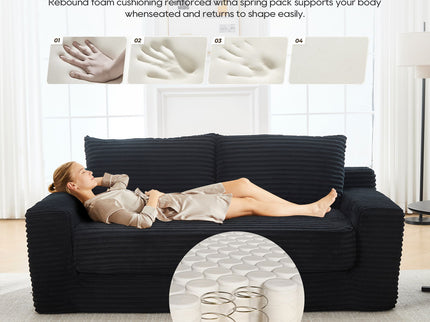 Convertible Loveseat Sofa Bed With Memory Foam & Steel Frame