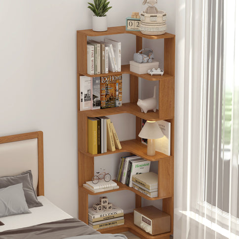 L-Shaped Corner Bookshelf