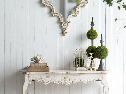 Slimline wash Console Table, For Hallway Living Room Bedroom - White Washed