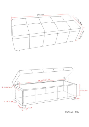 Castleford - Contemporary Storage Ottoman