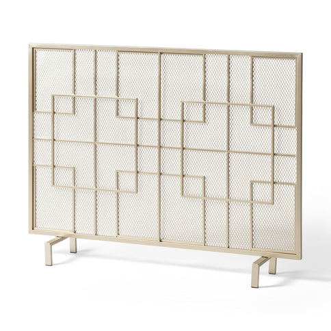 Dorothy - Modern Single Panel Iron Fire Screen