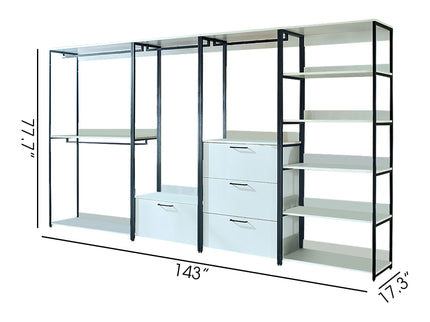 Fiona - Freestanding, Walk-In Closet System - White - Wood