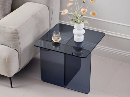Modern Transparent Tempered Glass Sidetable