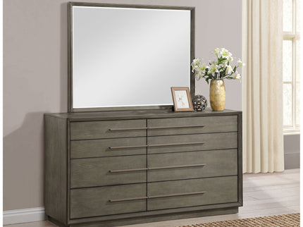 Prescott - 8 Drawer Dresser With Mirror - Brown