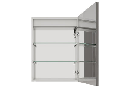Bathroom Medicine Cabinet With LED Mirror, Anti-Fog, Waterproof, 3000K~6000K Single Door Lighted Bathroom Cabinet With Touch Swich