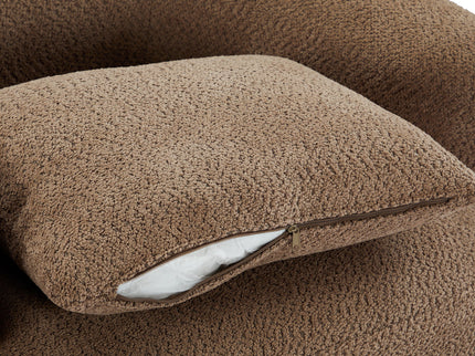 360° Swivel Barrel Sofa Chair With Throw Pillow, Upholstered Accent Chair