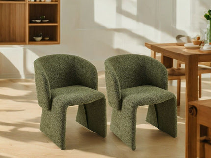 Modern Accent Chair Brown Single Sofa Chair, Upholstered Side Chair Teddy Comfy Chair For Dining Room / Bedroom / Living Room / Reception