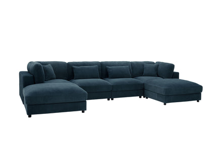 Upholstered Modular Sectional & Custom Configuration And Toss Pillows