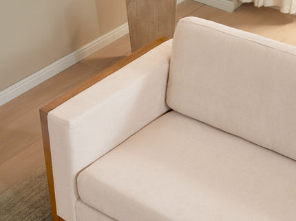 Modern Sofa With Solid Wood Legs, 3 Seater