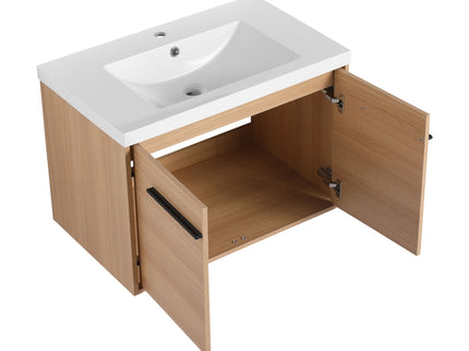 Bathroom Vanity Set With Resin Countertop Sink, 2 Doors