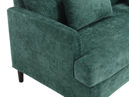 Mid Century Modern Fabric Loveseat Sofa, 2 Seat Upholstered Couch