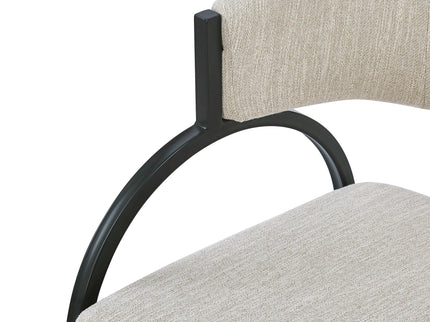 Contemporary Upholstered Dining Chairs With Metal Legs (Set of 2)