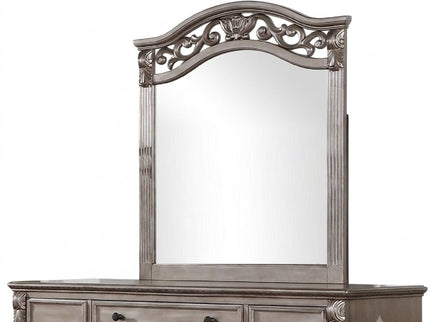 Dresser And Mirror - Antique Silver