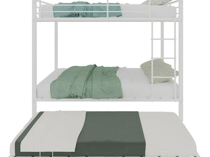 Bunk Bed For Kids, Convertible Frame With Ladders & Guardrail