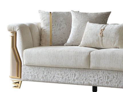Chateau - Sofa - Cream / Brown