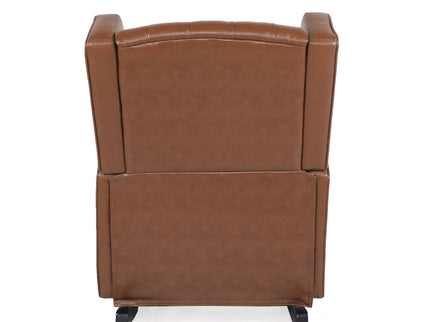 Moss - Upholstered Rocking Recliner With Diamond Tufting And Wingback - Light Brown