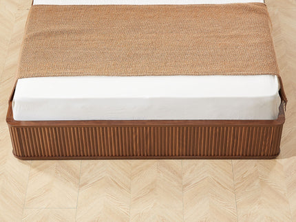 Wave Pattern Headboard Platform Bed Frame