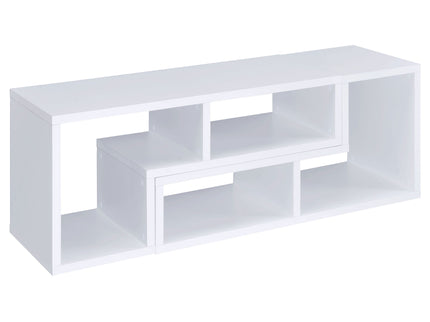 Convertable L-Shaped Bookcase With Open Shelves - White