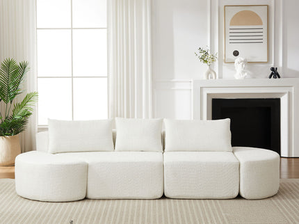 V - Shaped Modular Sofa Set With 3 Pillow