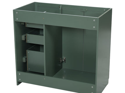 Retro Style Bathroom Vanity, 3 Drawers & Soft Closing Doors