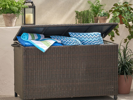 Blake - Wicker Cushion Box - Brown Multi