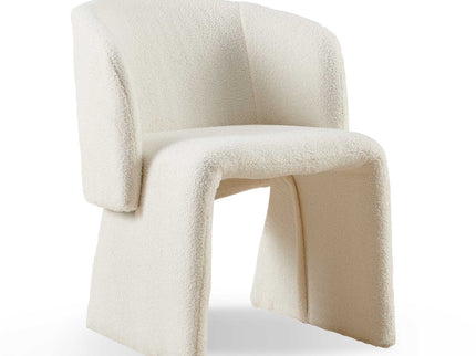 Modern Accent Chair Brown Single Sofa Chair, Upholstered Side Chair Teddy Comfy Chair For Dining Room / Bedroom / Living Room / Reception