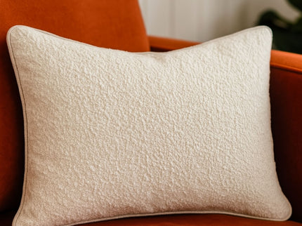 Homey Cozy - Textured Throw Pillow - Ivory