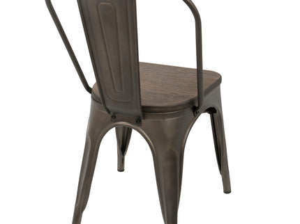 Oregon - IndustrialFarmhouse Stackable Dining Chair (Set of 2)