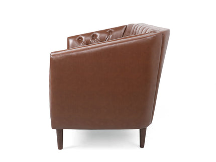 Sophisticated Loveseat With Diamond Stitched Detailing