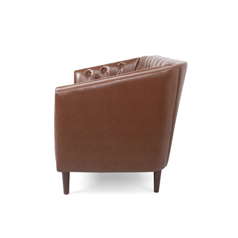 Sophisticated Loveseat With Diamond Stitched Detailing
