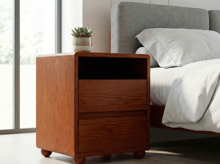 Nightstand With 2 Drawers And Shelves