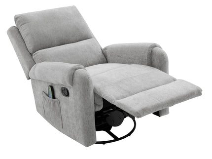 Manual Recliner Massage Chair With Swivel Rocker, 8 Massage Modes, Side Storage Pocket