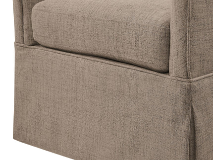 Solitude - Skirted Swivel Accent Chair With Hemp Like