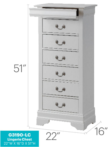 Traditional Style Lingerie Storage Chest Timeless