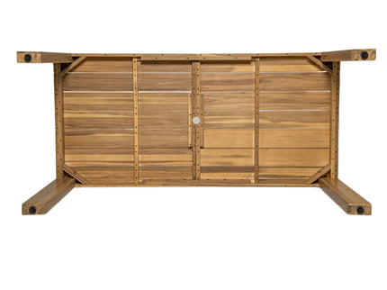 Rustic Patio Dining Set For 6 With Removable Cushions