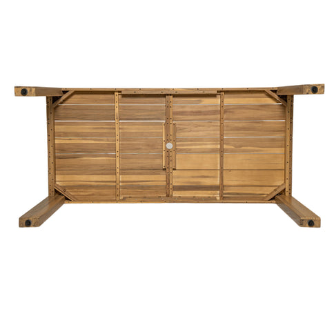 Rustic Patio Dining Set For 6 With Removable Cushions
