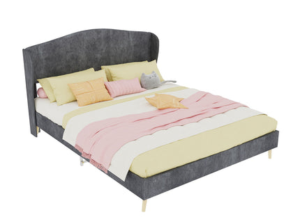 Upholstered Bed, Tufted Headboard, Comfortable Sleep